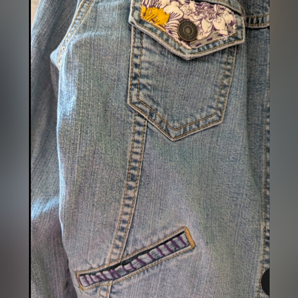 Jacket, Levi's Custom Patchwork Denim - Picture 4 of 5